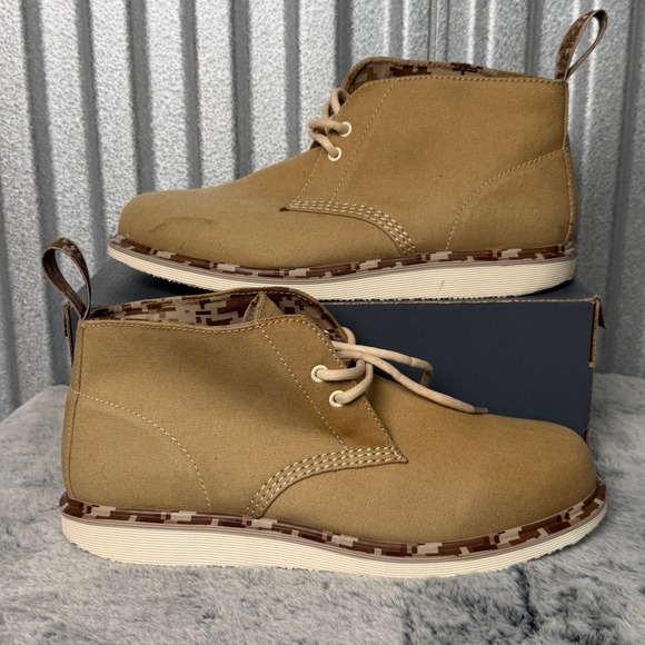Dr Martens Nixon Desert Boots Tan Canvas Digital Camo Trim Mens Size 13 US M main image 7